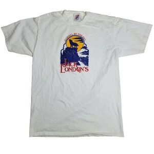 Vintage Jack Londons Carmel By The Sea‎ Wolf Howling Graphic T Shirt XL